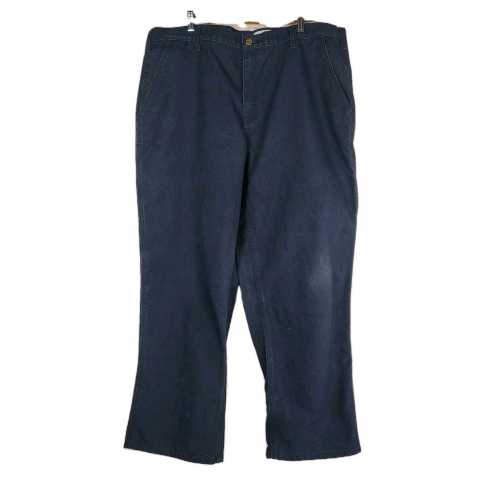 Carhartt Mens Pants Dungaree Fit Carpenter Pants 40x30 Dark Blue Work Wear *READ